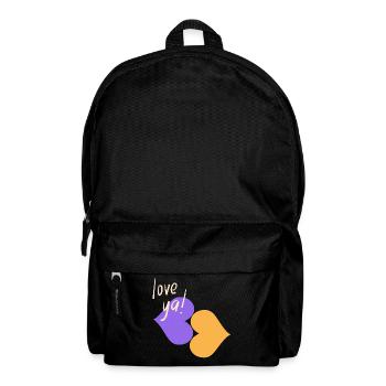 Love you , bisou bisou - Sac à dos - noir - Devant