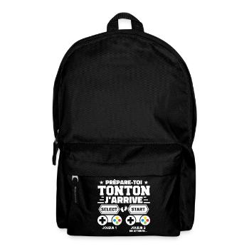 Prépare-toi Tonton J'arrive - Annonce Grossesse - Sac à dos - noir - Devant