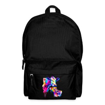 Kuh mit Kalb - Rucksack - Schwarz - Vorne