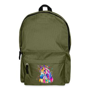 Colorful Horse - Backpack - olive green - Front
