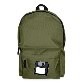Floppy Disk Retro Symbol Computer - Backpack - olive green - Front