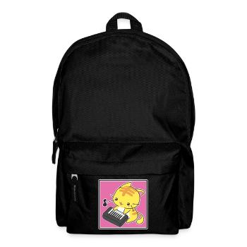 Pianist cat - Backpack - black - Front