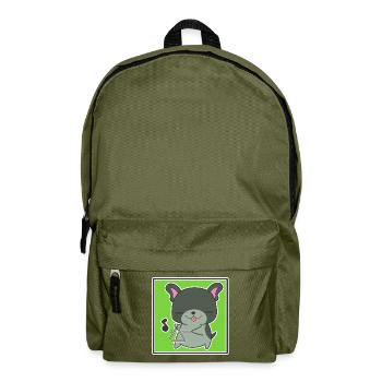 Chien avec triangle - Sac à dos - vert olive - Devant