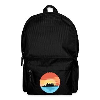 Cool Rowing Retro Sunset Rowers Paddleboard Canoe - Rucksack - Schwarz - Vorne