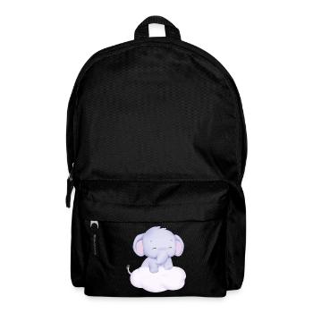 Baby Elephant Funny Sweet T-shirt Gift Idea - Backpack - black - Front