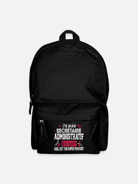 Secrétaire Administratif Super Pouvoir Cadeau - Sac à dos - noir