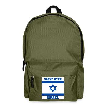 Stand with israel - Sac à dos - vert olive - Devant
