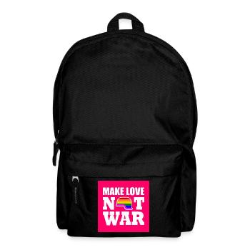 Make love not war - Rucksack - Schwarz - Vorne