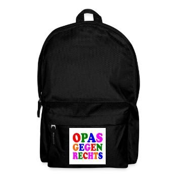 Opas gegen rechts - Rucksack - Schwarz - Vorne
