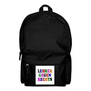 Lehrer gegen rechts - Rucksack - Schwarz - Vorne