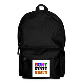 Bunt statt braun - Rucksack - Schwarz - Vorne