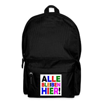 Alle bleiben hier - Rucksack - Schwarz - Vorne