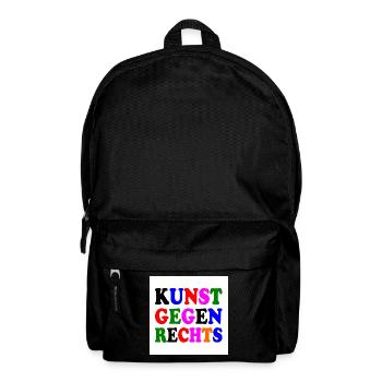 Kunst gegen rechts - Rucksack - Schwarz - Vorne