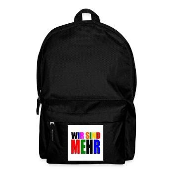 Wir sind mehr - Rucksack - Schwarz - Vorne