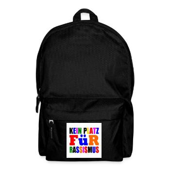 kein platz für rassismus - Rucksack - Schwarz - Vorne