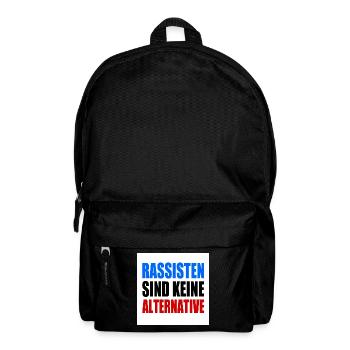 rassisten sind keine alternative - Rucksack - Schwarz - Vorne