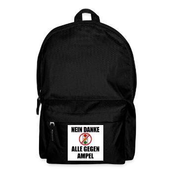 Nein danke ampel - Rucksack - Schwarz - Vorne
