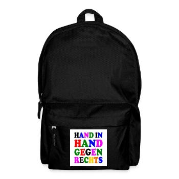 Gegen rechts - Rucksack - Schwarz - Vorne