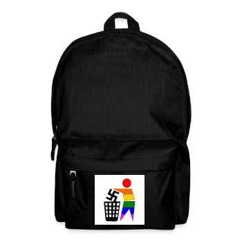 halte deine umwelt sauber - gegen rechts - Rucksack - Schwarz - Vorne