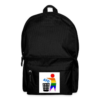 halte deine umwelt sauber - fck afd - Rucksack - Schwarz - Vorne