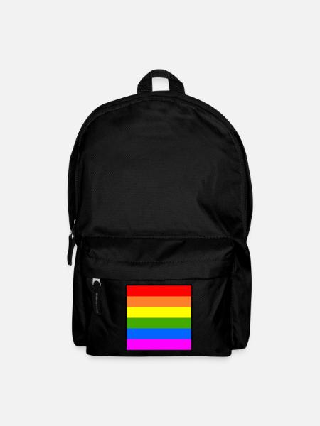 Regenbogenfahne regenbogen lgbt flagge - Rucksack - Schwarz