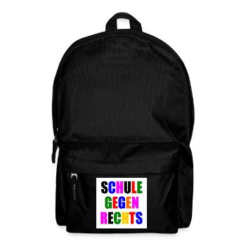 Schule gegen rechts - Rucksack - Schwarz - Vorne