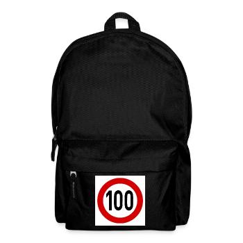 Limite de vitesse 100 - Sac à dos - noir - Devant