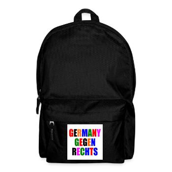 Germany gegen rechts - Rucksack - Schwarz - Vorne