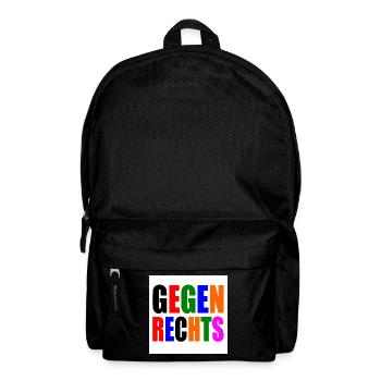 Gegen rechts - Rucksack - Schwarz - Vorne