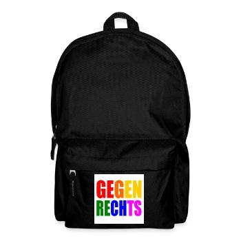 Gegen rechts - Rucksack - Schwarz - Vorne