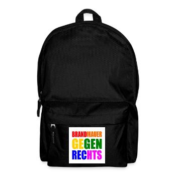 brandmauer gegen rechts - Rucksack - Schwarz - Vorne
