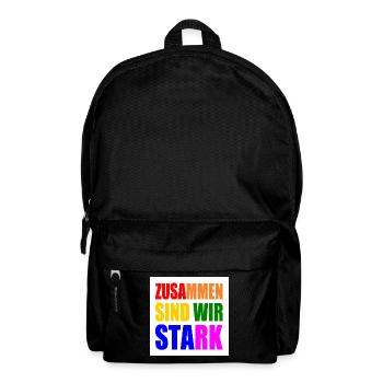 zusammen sind wir stark - Rucksack - Schwarz - Vorne