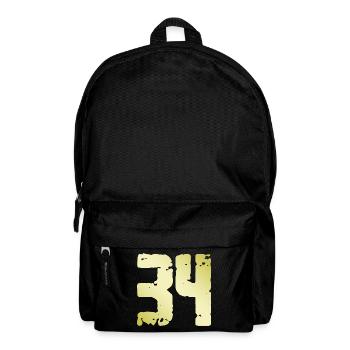 34 Zahl Vintage - Rucksack - Schwarz - Vorne