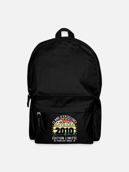 Vintage Cadeau Anniversaire 13 Ans Février 2010 - Sac à dos - noir