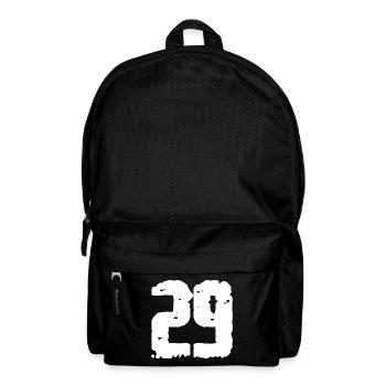 29 Zahl Vintage - Rucksack - Schwarz - Vorne