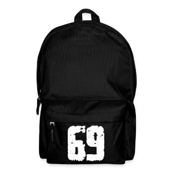 69 Zahl Vintage - Rucksack - Schwarz - Vorne