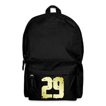 29 Zahl Vintage - Rucksack - Schwarz - Vorne