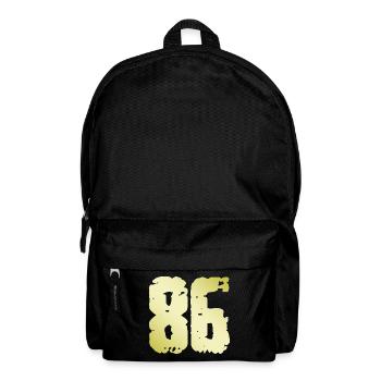 86 Zahl Vintage - Rucksack - Schwarz - Vorne