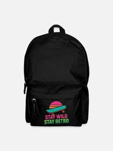 Stay Wild Retro Skate - Backpack - black