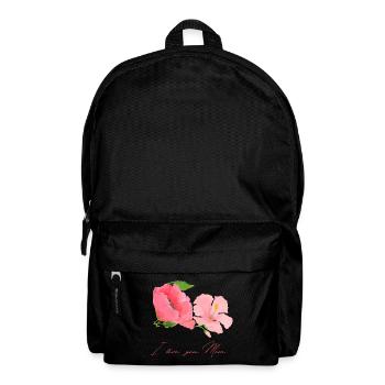 Mother's Day Motif Flowers Flower Power - Backpack - black - Front