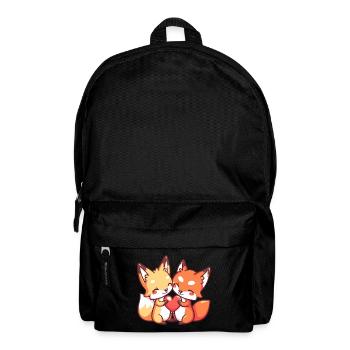 Fuchs Paar Liebe Valentinstag - Rucksack - Schwarz - Vorne