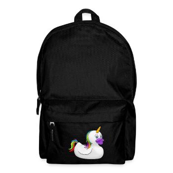 Enten-Einhorn - Rucksack - Schwarz - Vorne