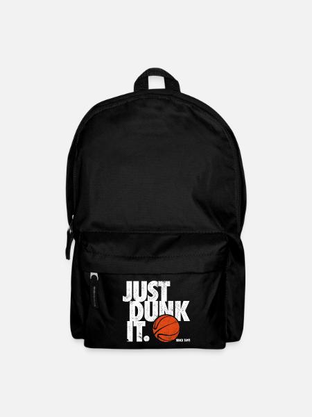 BASKETBALL SPRUCH, JUST DUNK IT USED LOOK - Rucksack - Schwarz