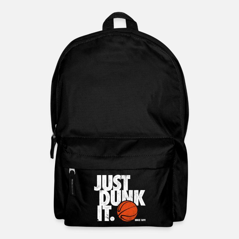 BASKETBALL SPRUCH, JUST DUNK IT USED LOOK - Rucksack - Schwarz