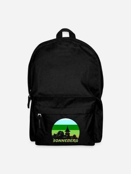 Sonneberg mit Schlossberg - Rucksack - Schwarz
