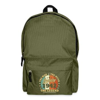 Januar 1942, 81 Jahre alt Geburtstagsmann Frau - Rucksack - Olivgrün - Vorne