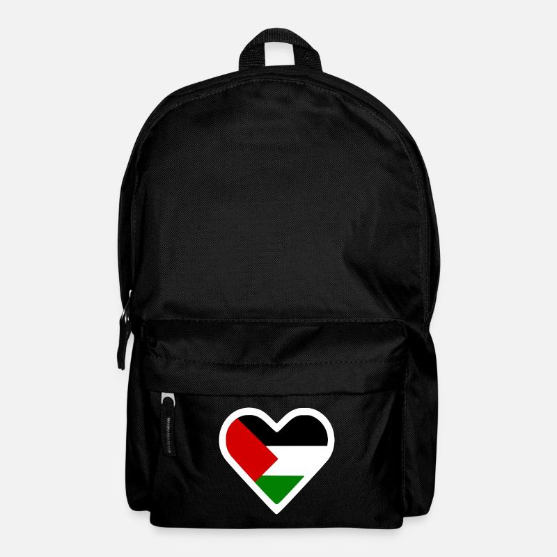 Free palestine herz - Rucksack - Schwarz