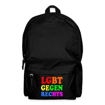 Lgbt gegen rechts - Rucksack - Schwarz - Vorne