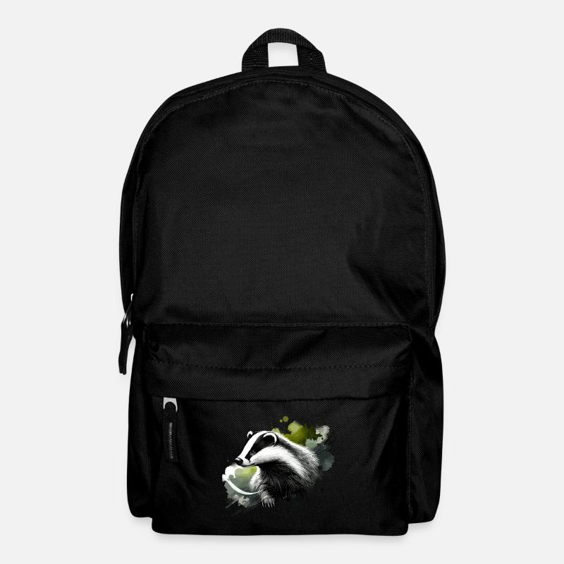 Blaireau aquarelle coloré - Sac à dos - noir