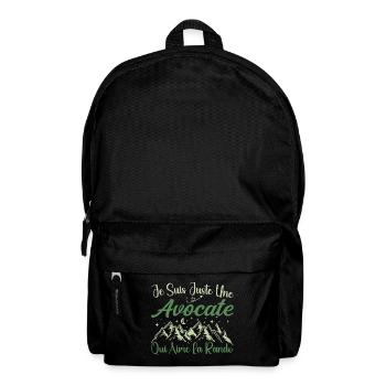 Avocate aventurier passionnée de Randonnée cadeau - Sac à dos - noir - Devant